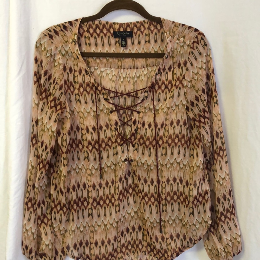 Jessica Simpson top with front tie up.